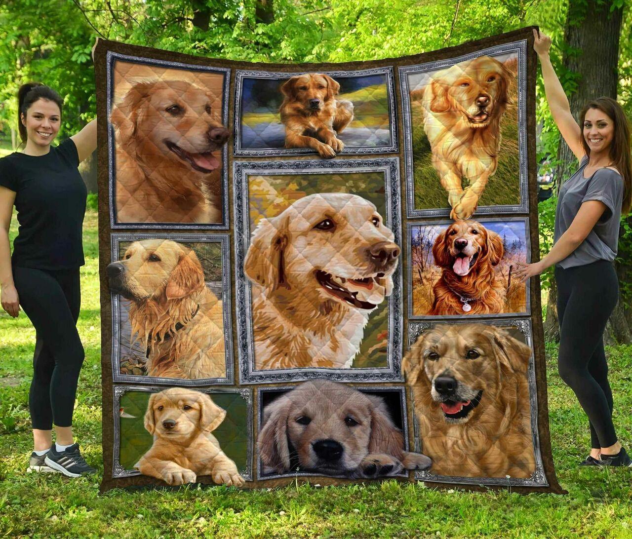 Chqdog41003 Golden Retriever Blanket Th1609 Quilt