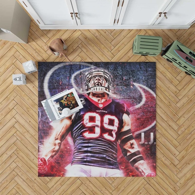 Jj Watt Classic Nfl American Football Player Rug