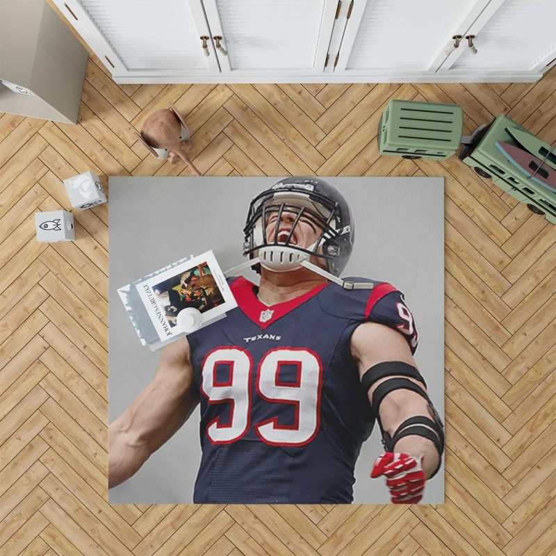 Jj Watt Popular Nfl American Football Player Rug