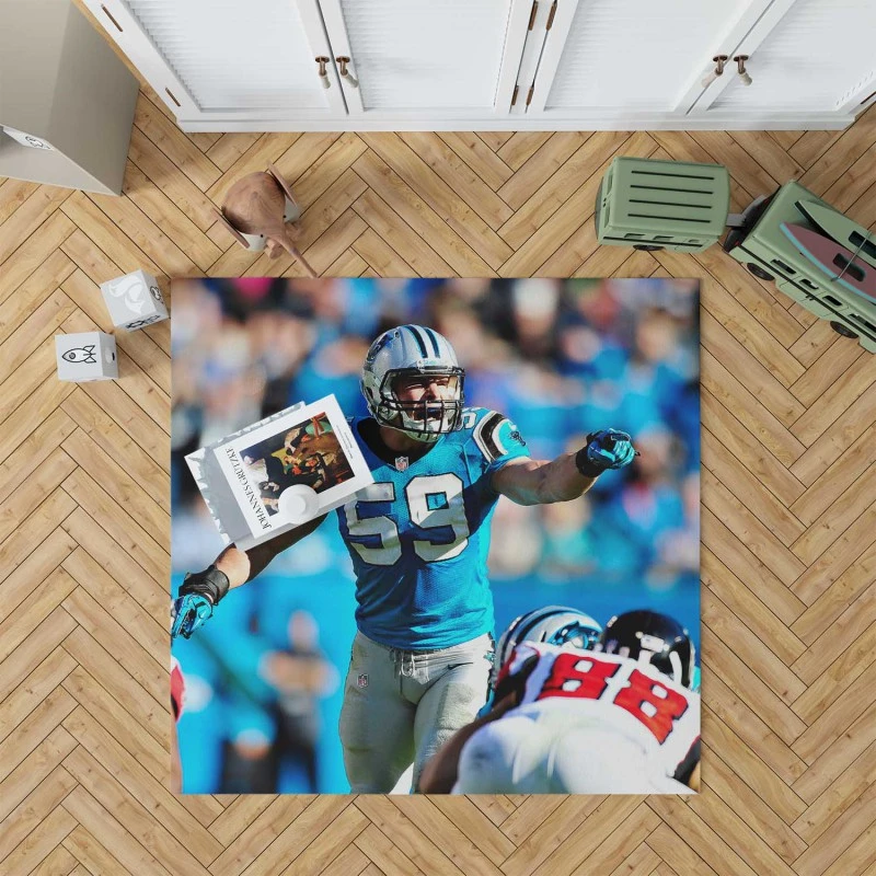 Popular Nfl Football Player Luke Kuechly Rug