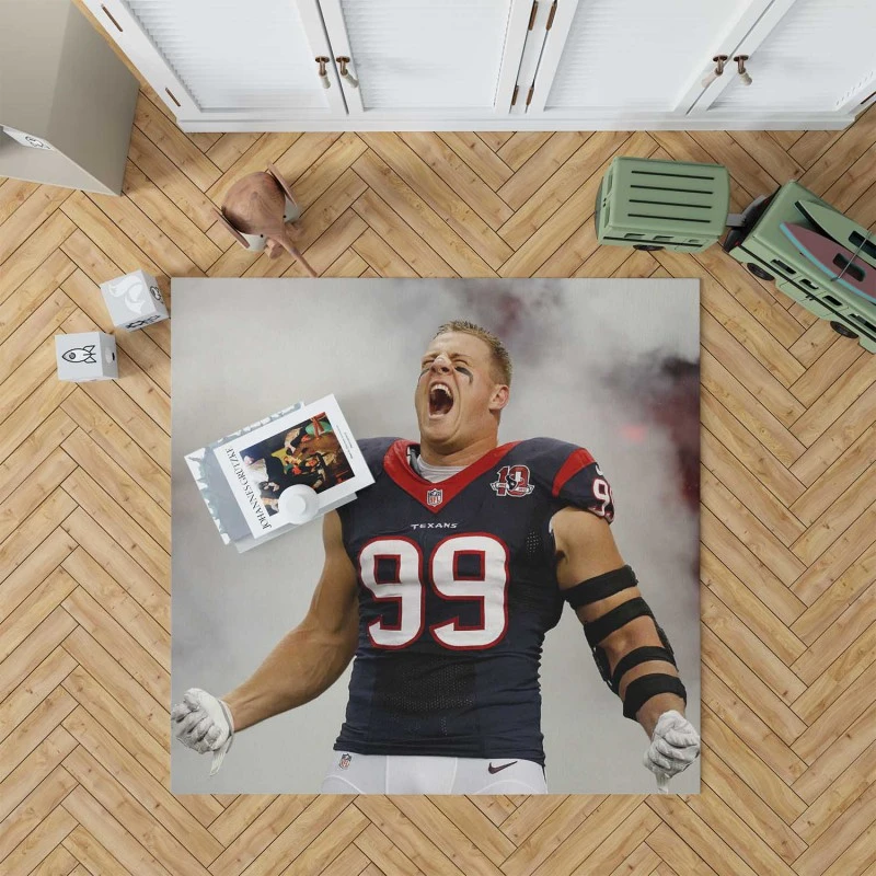 Jj Watt Houston Texans Excellent Nfl Football Player Rug