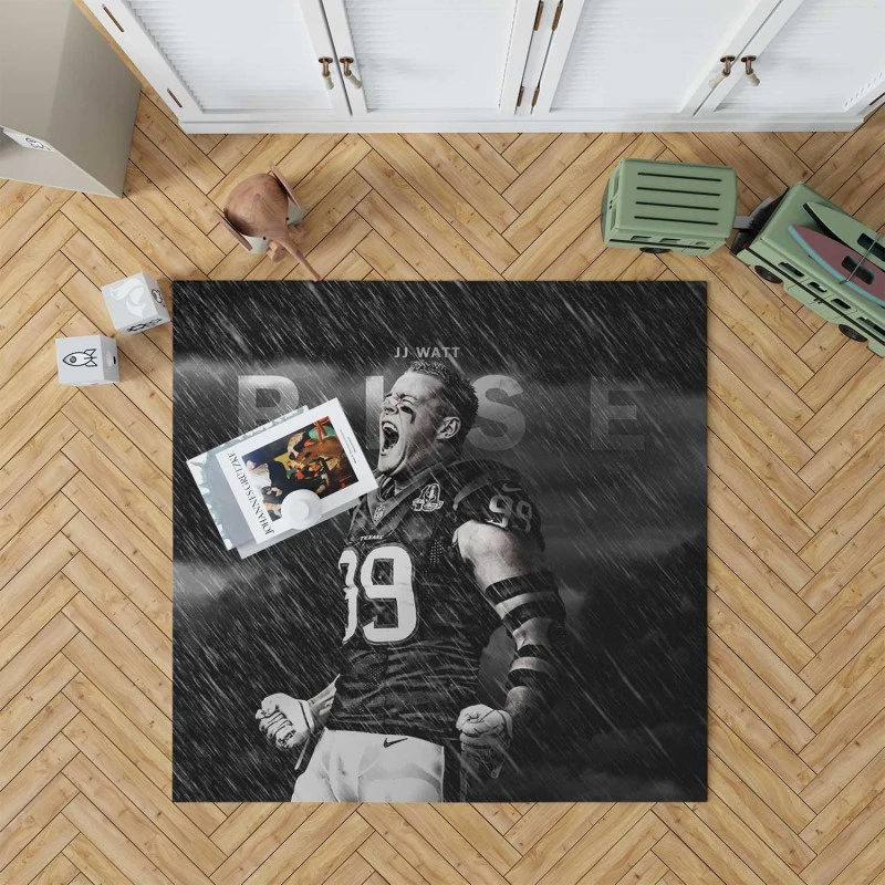 Jj Watt Top Ranked Nfl American Football Player Rug