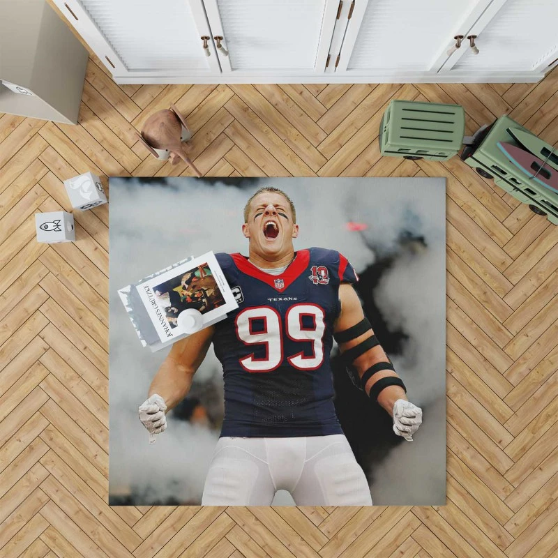 Jj Watt Professional Nfl American Football Player Rug