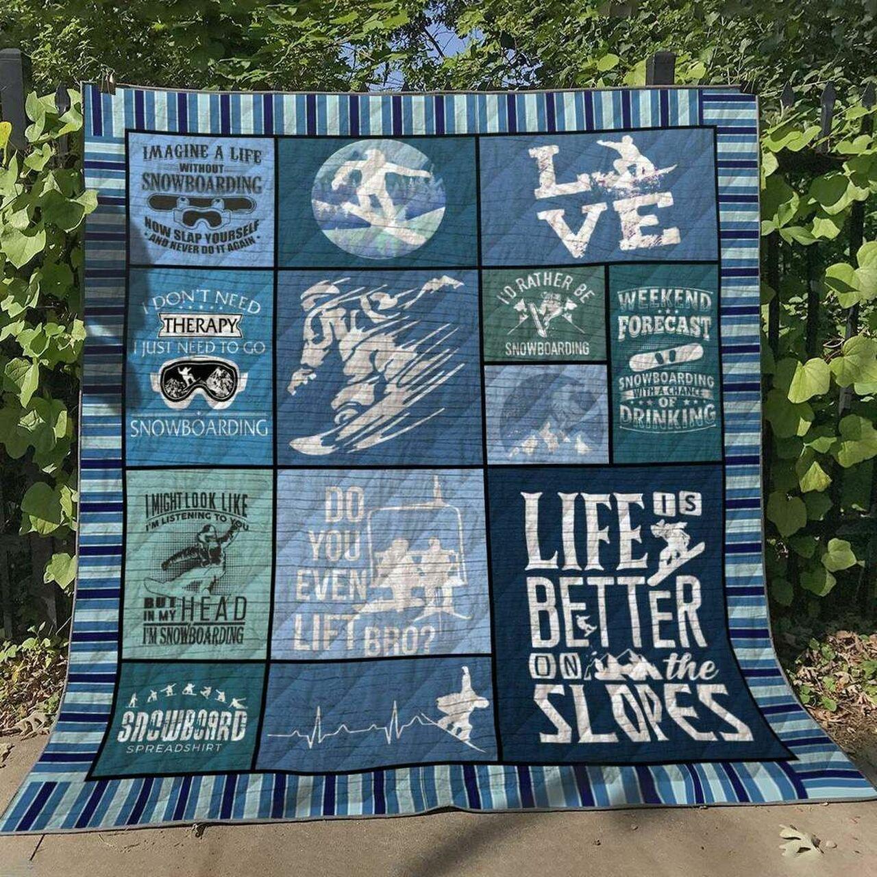 Snowboarding Vm220512 Quilt Blanket