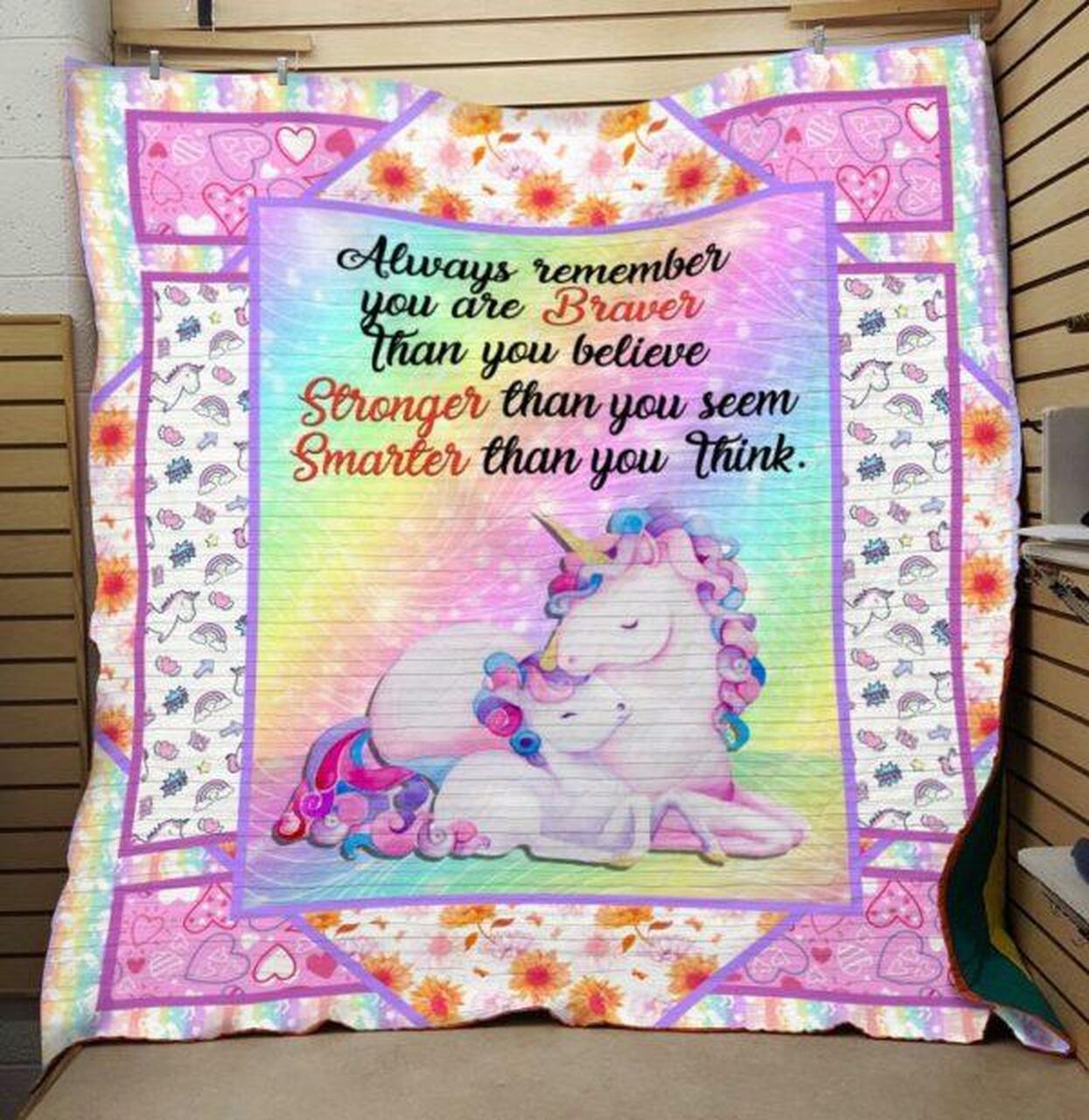 Pink Unicorn Quilt Blanket Quilt