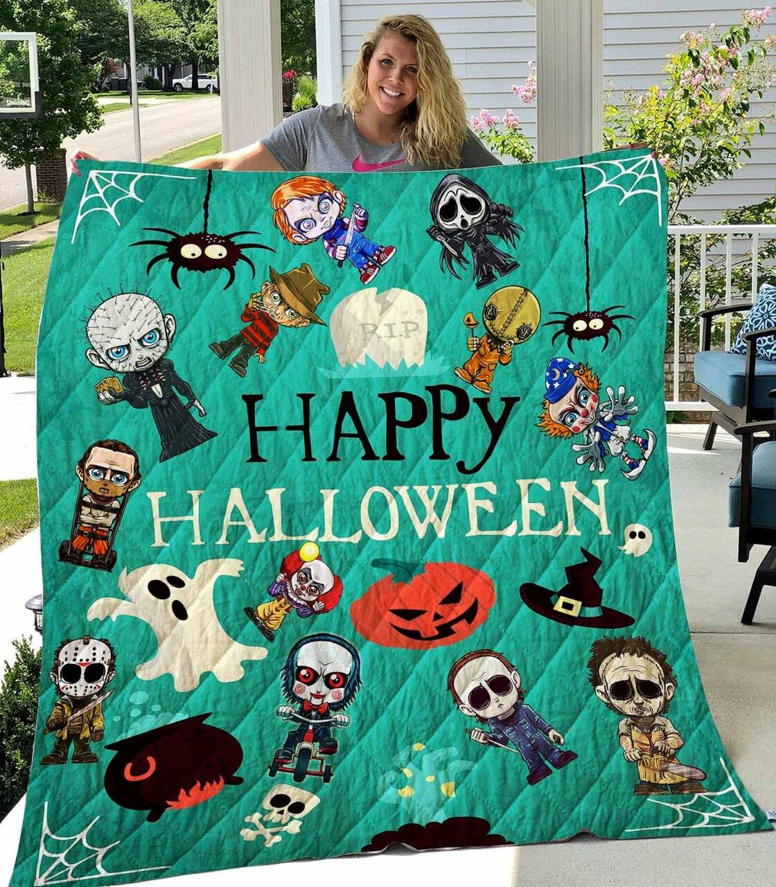 Horror Mo Happy Halloween Quilt-Blanket