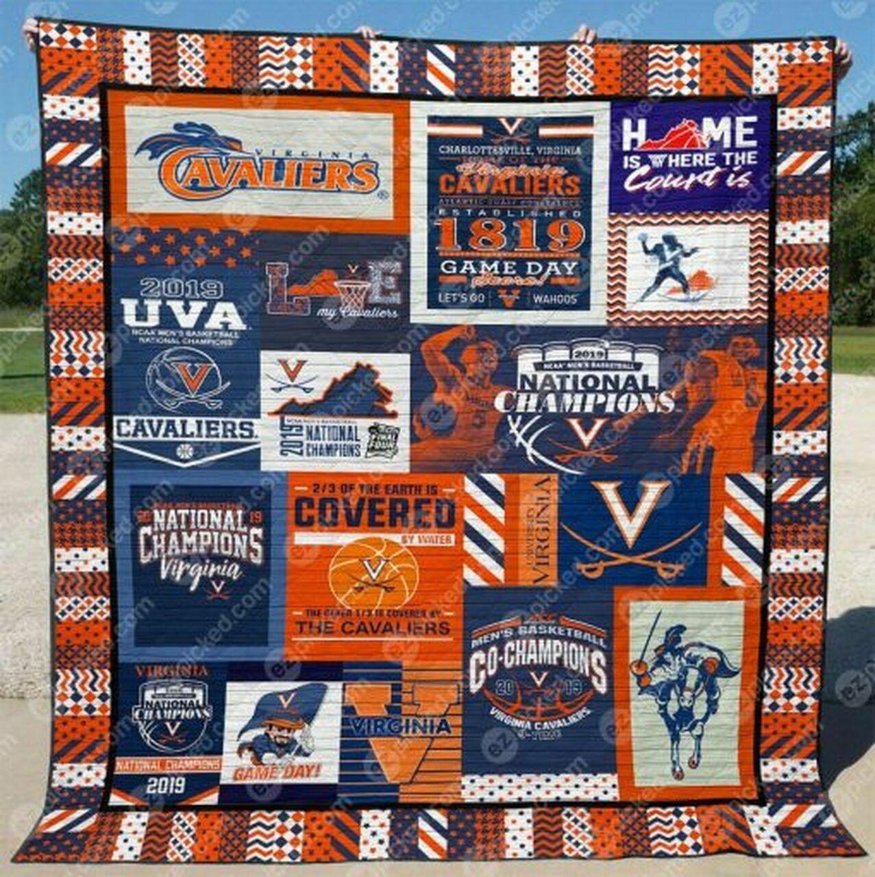 Ncaa Virginia Caval Quilt Blanket #257
