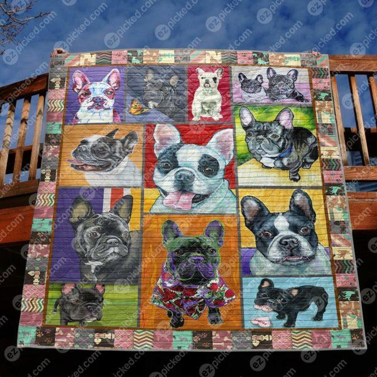 My French Fri Quilt Blanket Tm99 Quilt