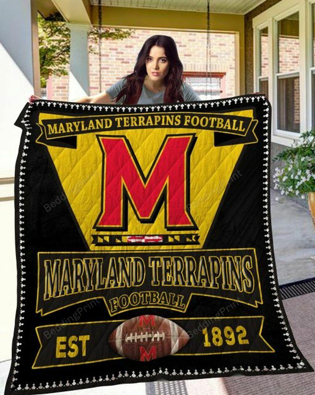 Ncaa Maryland Terra Quilt Blanket #461