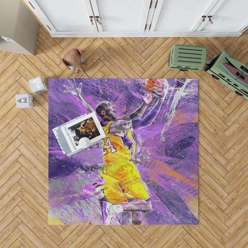 Powerful Nba Basketball Player Kobe Bryant Rug