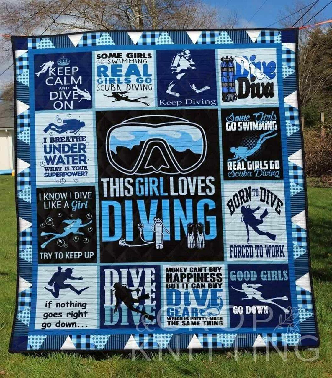 Diving Girl Blanket Th1307 Quilt
