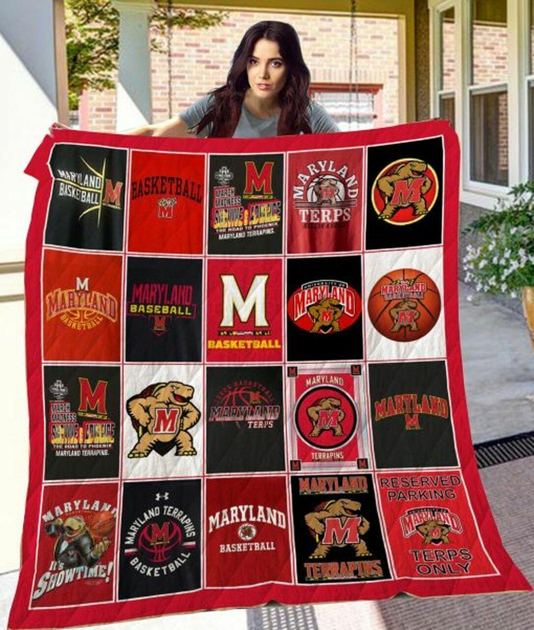 Ncaa Maryland Terra Quilt Blanket #459