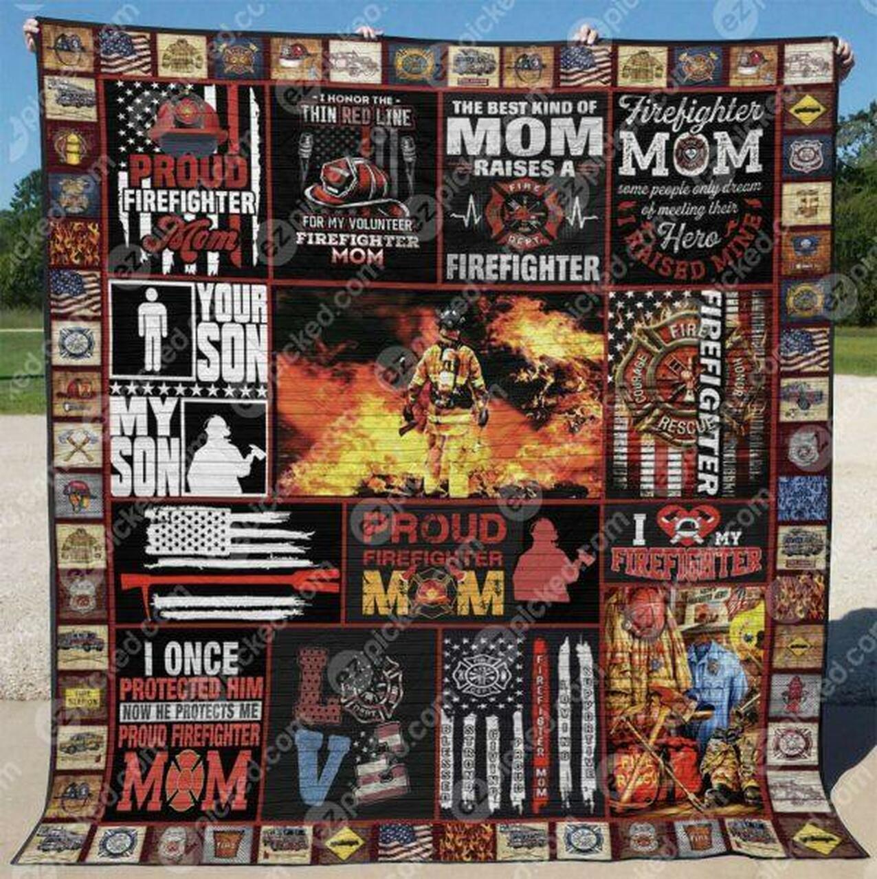 Firefighter Mom Quilt Blanket Yct8 Quilt