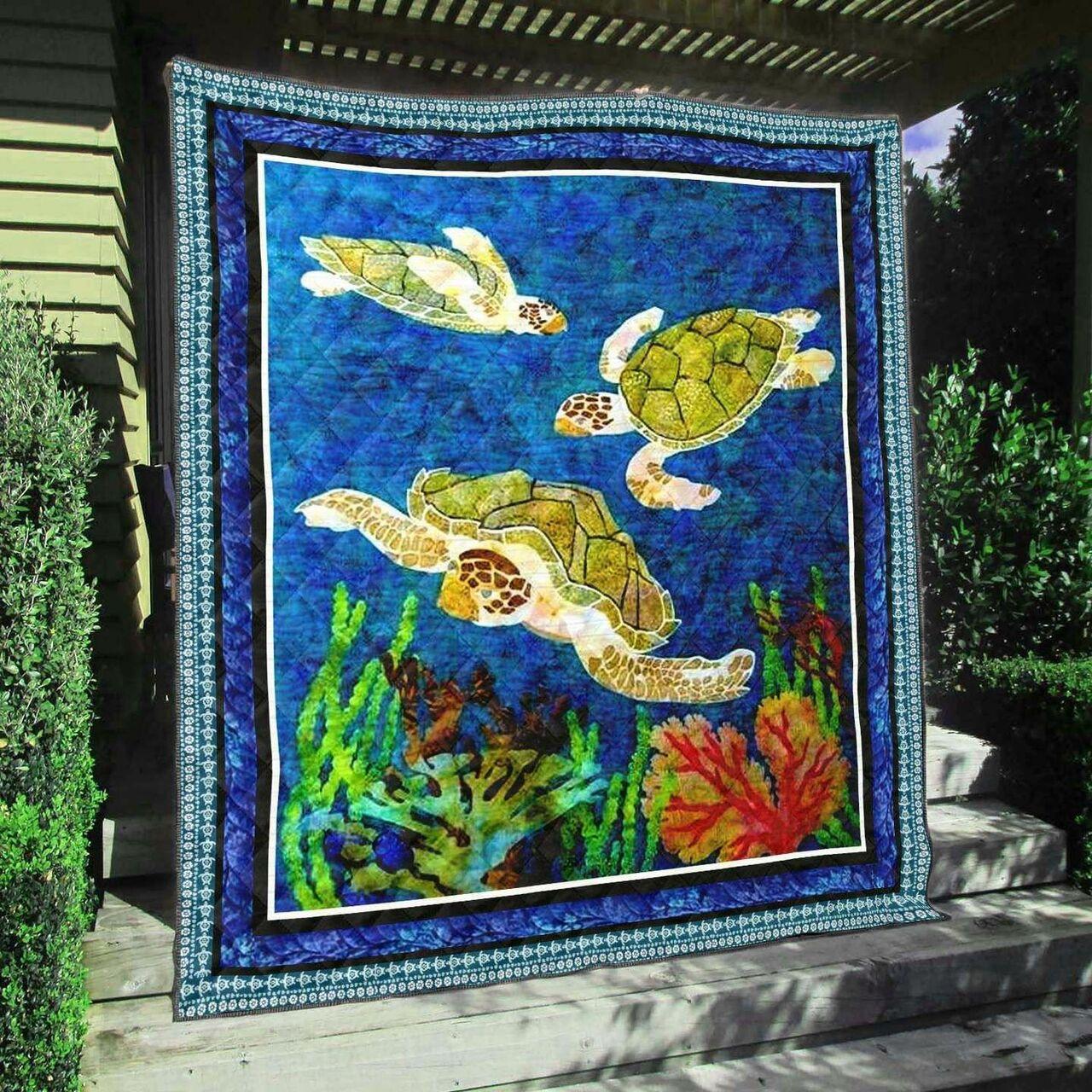 Turtle Na080705B Tbg Quilt Blanket