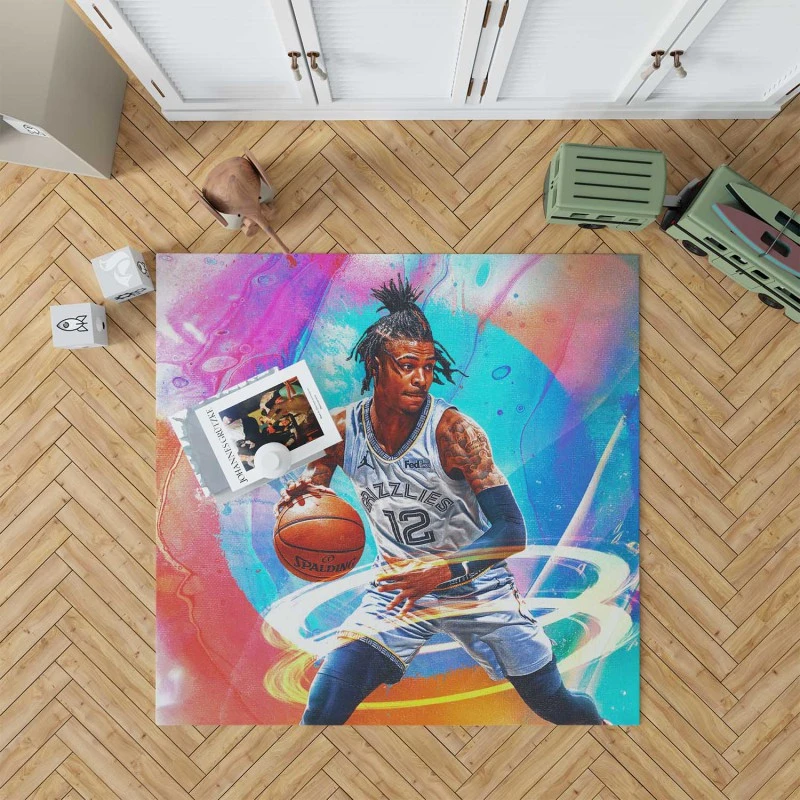Ja Morant Strong Nba Basketball Player Rug