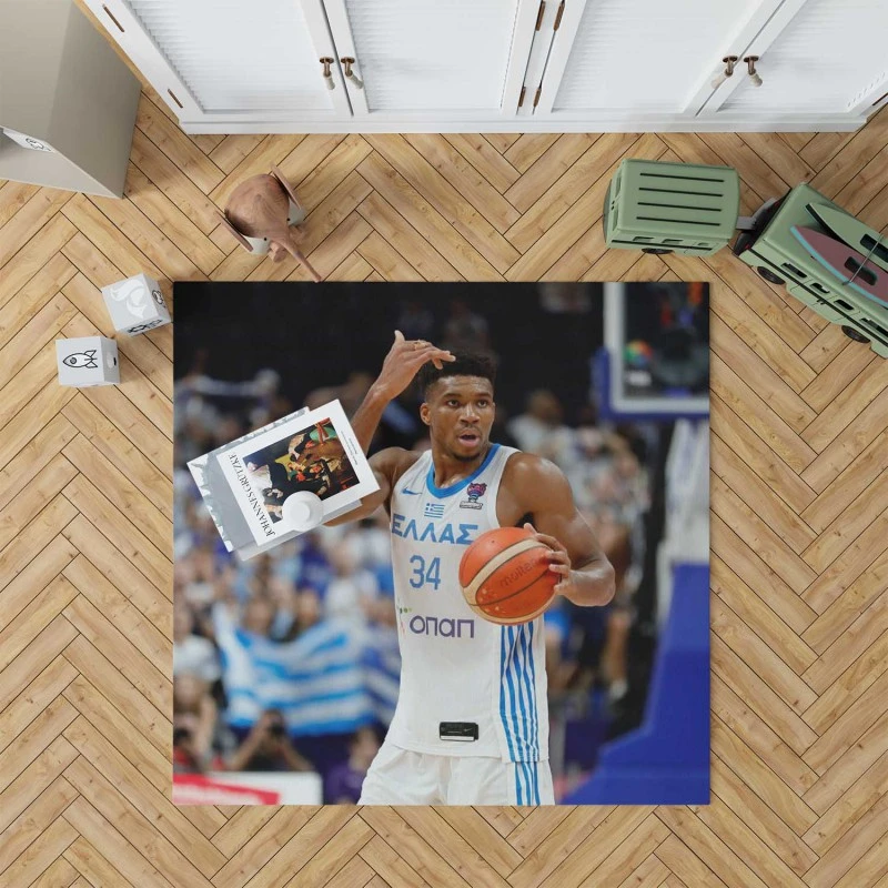 Popular Nba Basketball Player Giannis Antetokounmpo Rug
