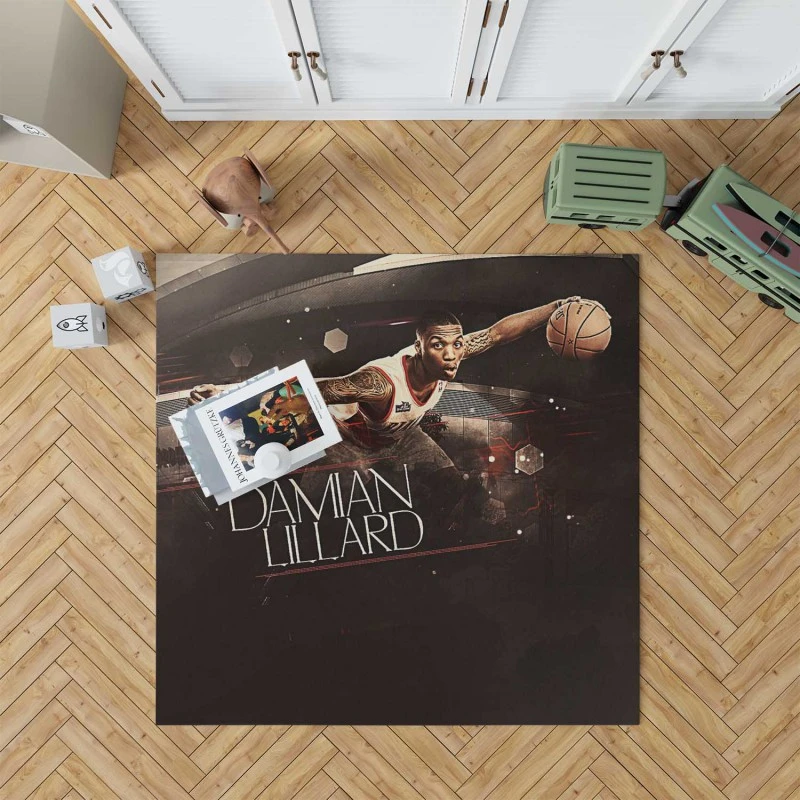 Damian Lillard Nba Portland Trail Blazers Player Rug