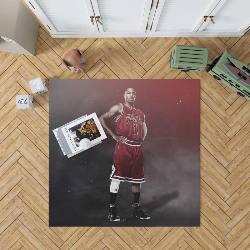 Derrick Rose Chicago Bulls Nba Basketball Player Rug
