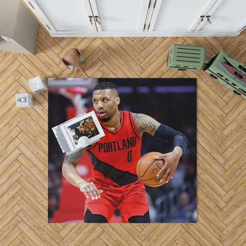 Excellent Nba Basketball Player Damian Lillard Rug
