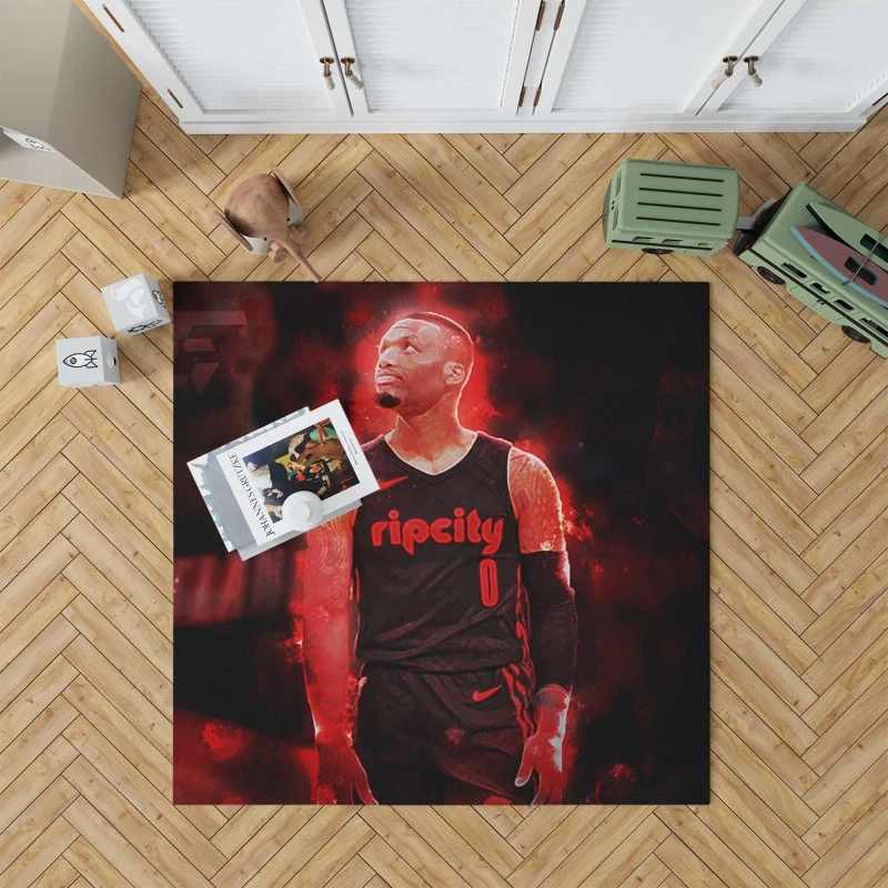 Professional Nba Basketball Player Damian Lillard Rug