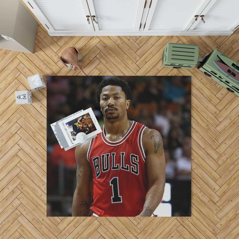 Derrick Rose Top Ranked Nba Basketball Player Rug