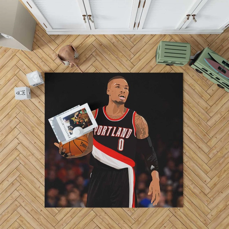 Damian Lillard Top Ranked Nba Basketball Player Rug