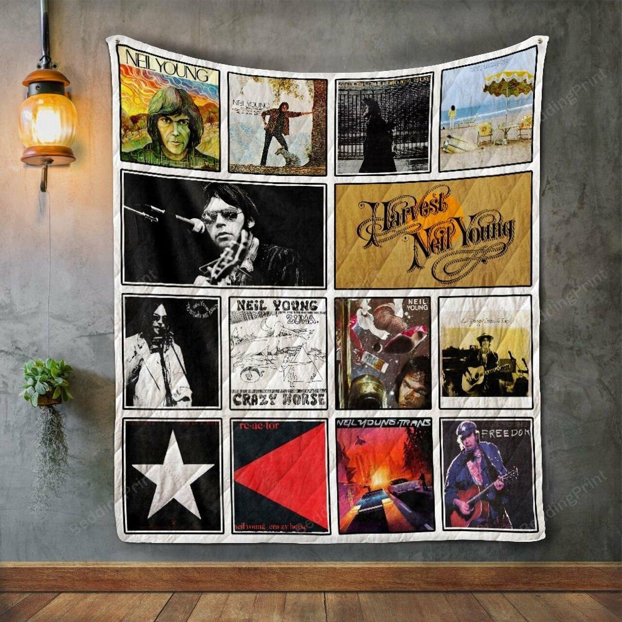 Neil Young Album Co Quilt Blanket