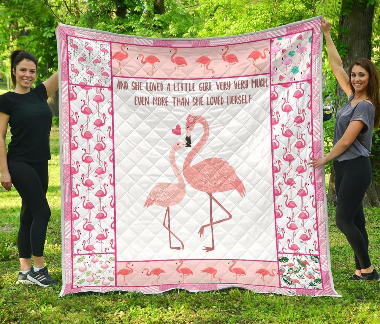 Flamingo Mama Premium Quilt Blanket Quilt
