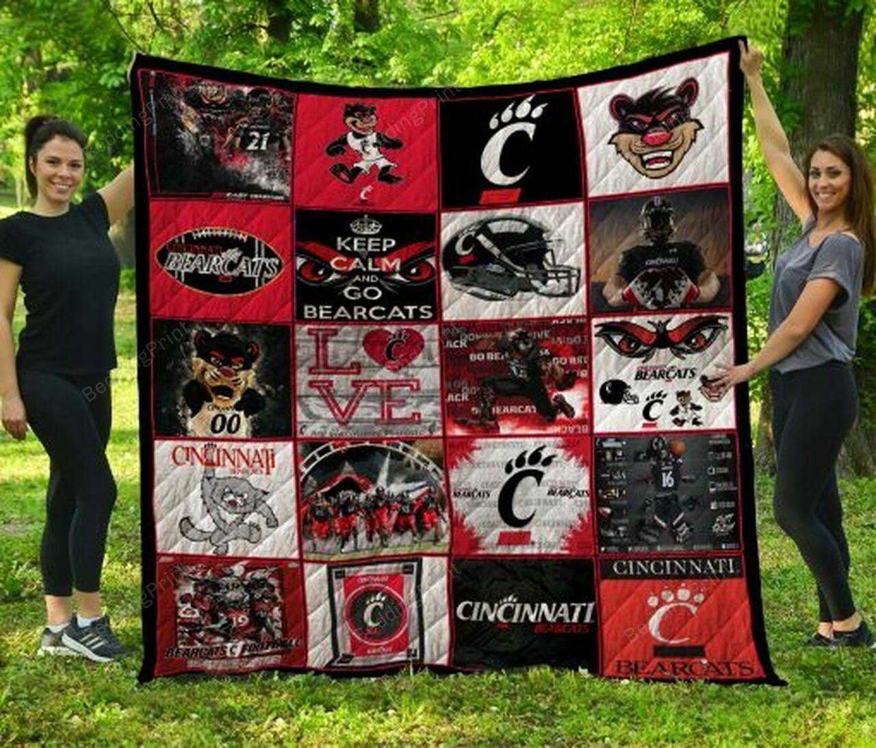 Ncaa Cincinnati Bear Quilt Blanket #1069
