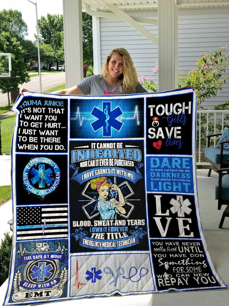 Emt Tough G Save L Quilt Blanket Greattomized Blanket G For Birthday C Thgiving