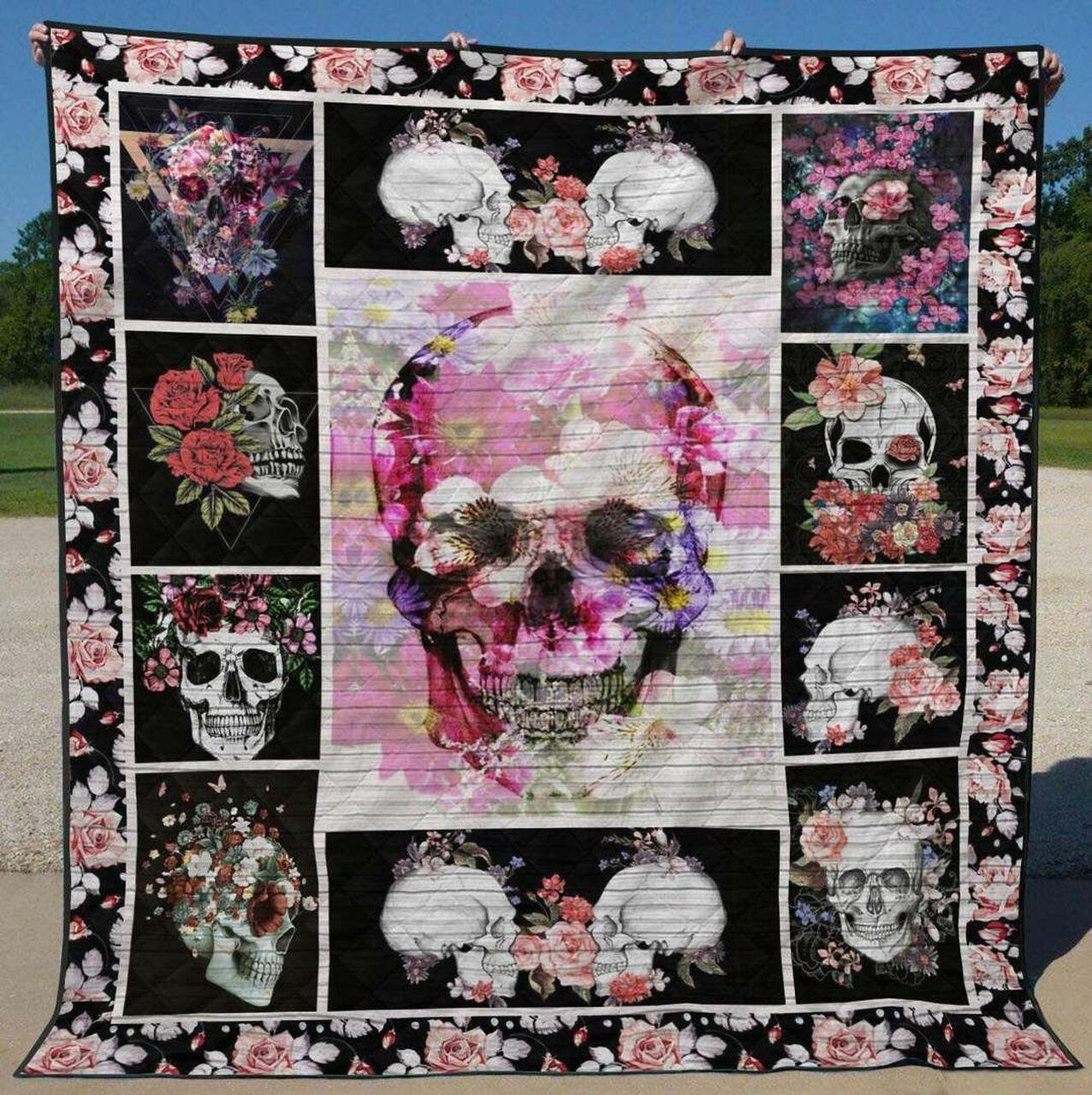 Skull Tu090704A Tbg Quilt Blanket