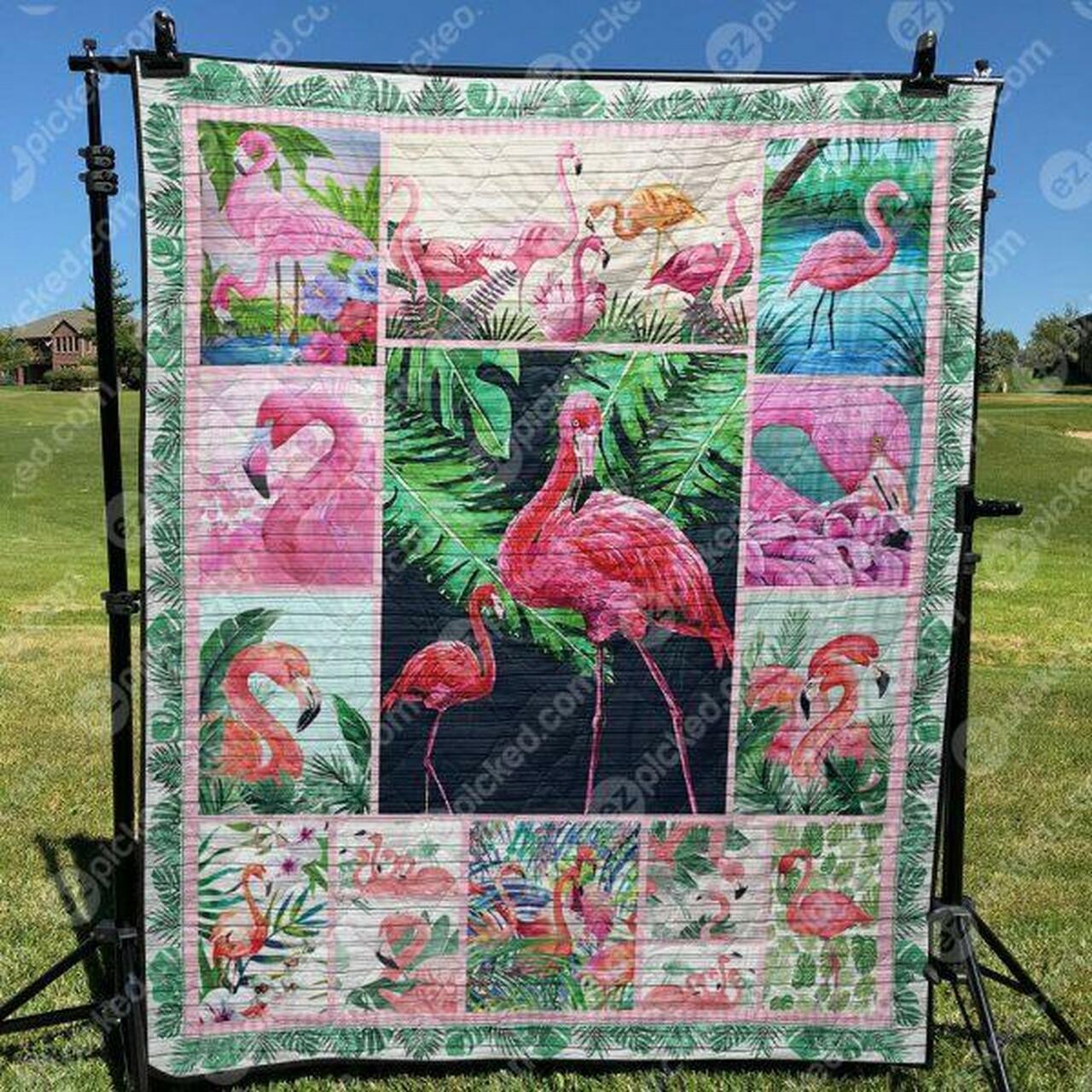 Flamingo In Tummer Quilt Blanket Ytp0 Quilt