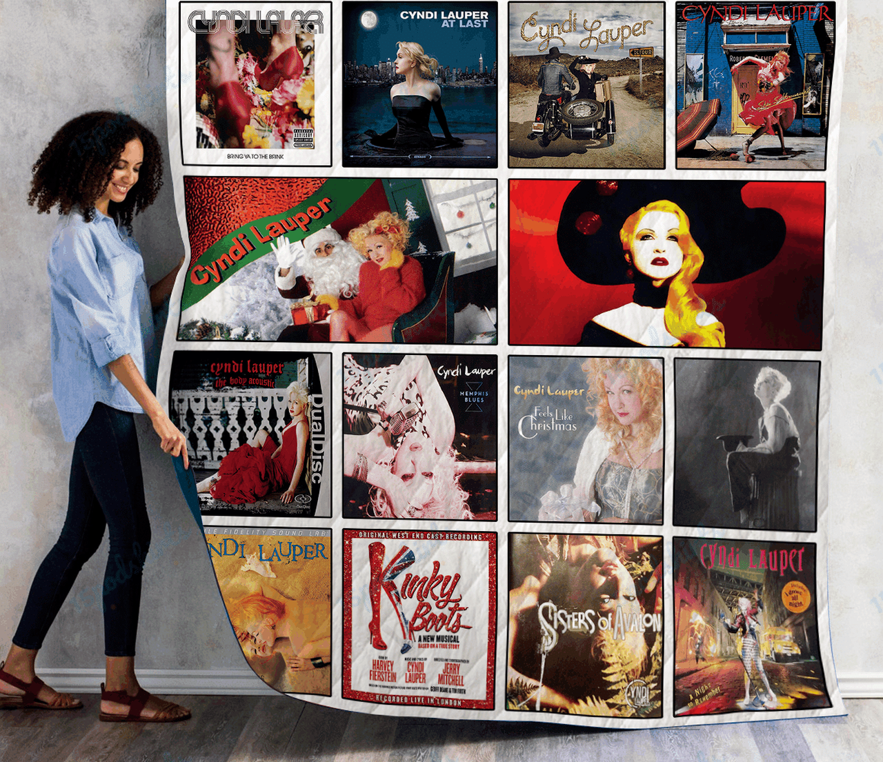 Cyndi Lauper Al Quilt Blanket Ver 14
