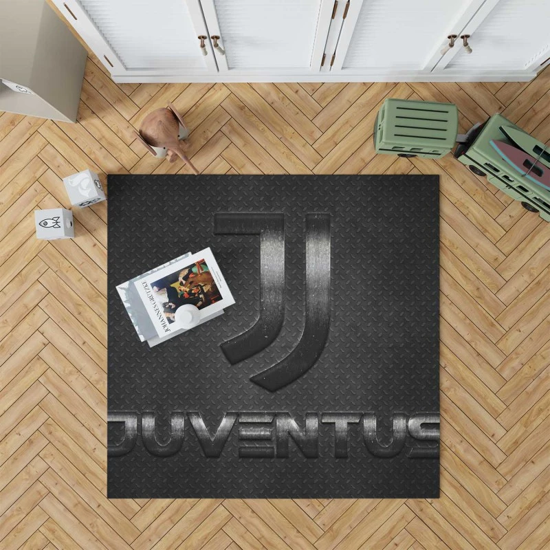 Honorable Italian Soccer Club Juventus Logo Rug