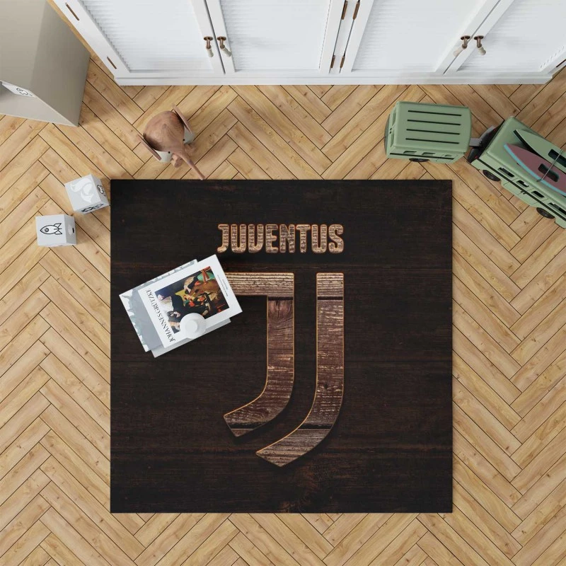 Proud Italian Soccer Club Juventus Logo Rug