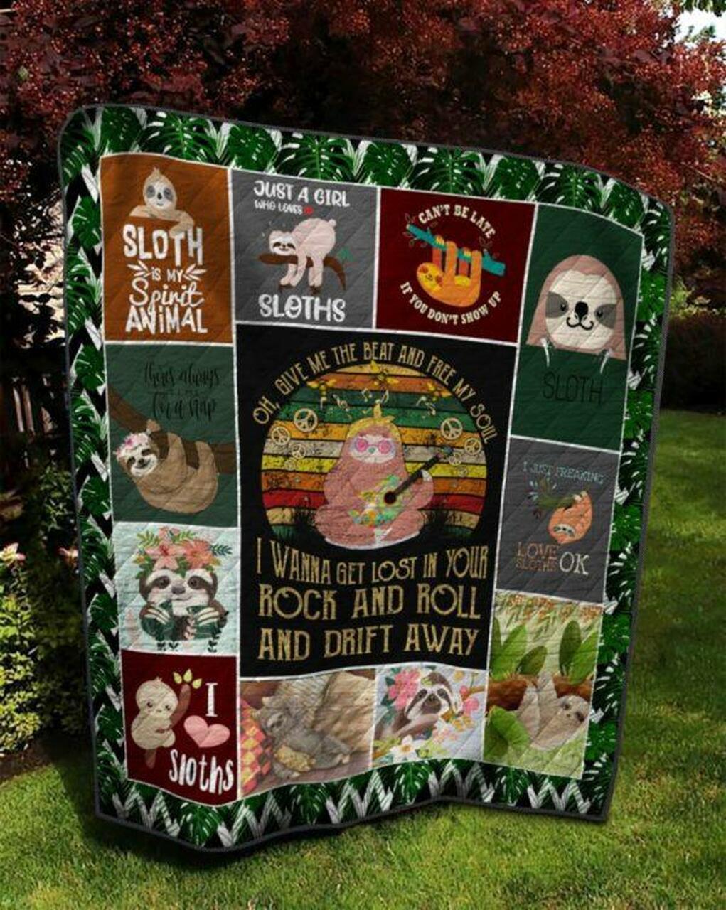 I Lol Sloth Quilt Blanket Quilt