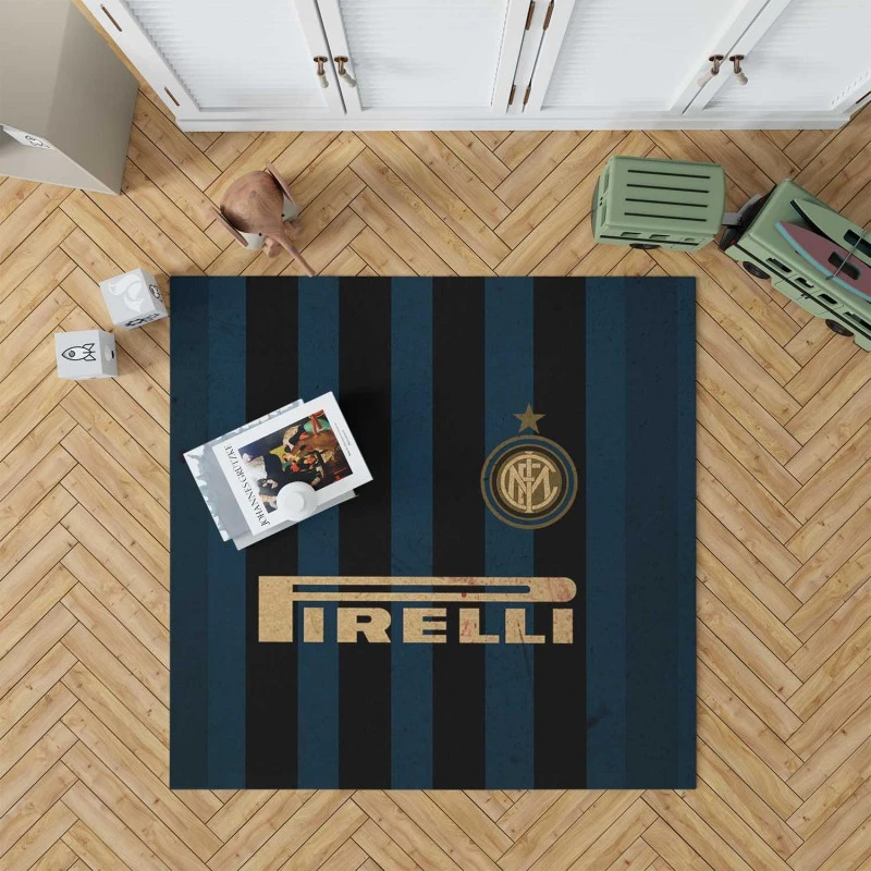 Inter Milan Italian Nike Football Club Logo Rug