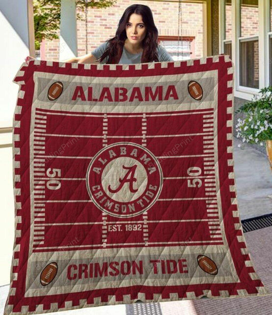 Ncaa Alabama Con Tide Quilt Blanket #727