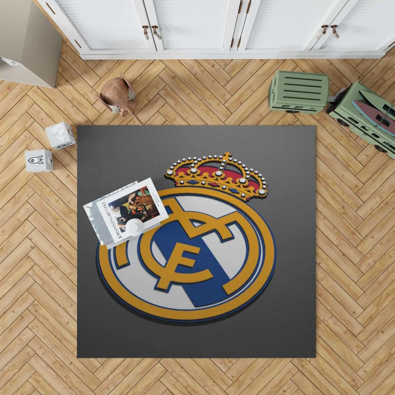 Real Madrid Cf Embedded Logo Rug
