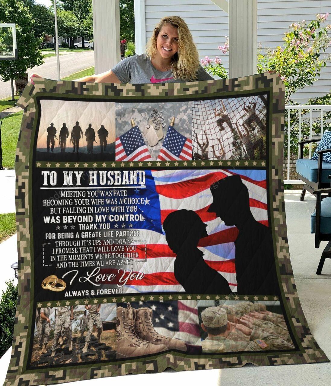 onalize Army To Myband I Love You Al And Forever Quilt Blanket Greattomized Blanket G For Birthday C Thgiving