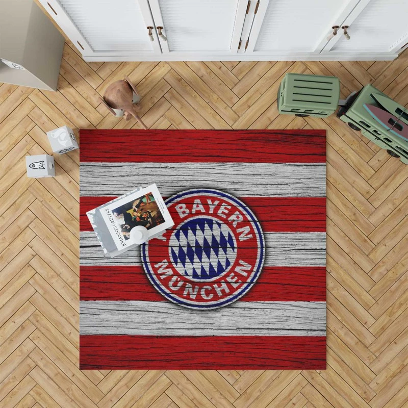 Fc Bayern Munich Football Club Logo Rug