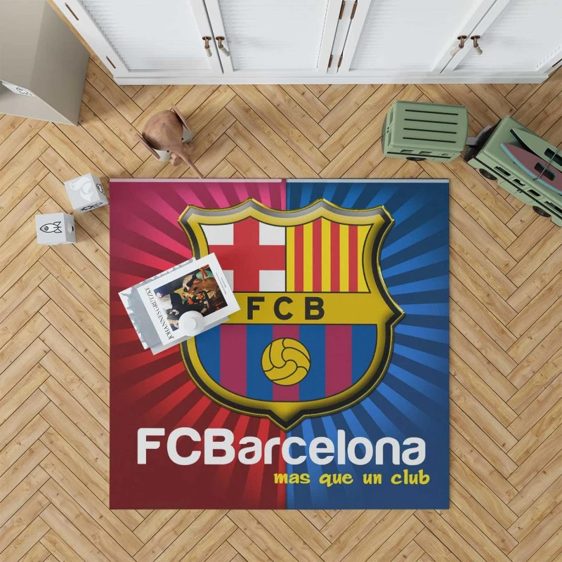 Fc Barcelona Largest Social Media Following Team Rug