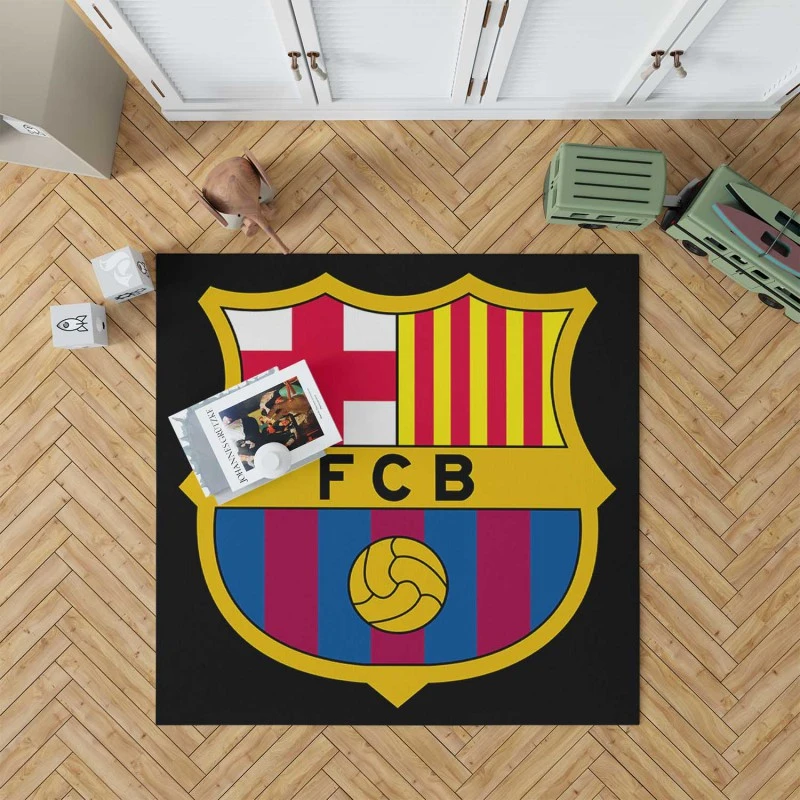 Fc Barcelona Famous Football Club Rug