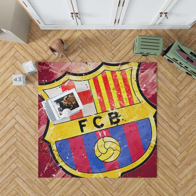 Fc Barcelona Champions League Football Club Rug