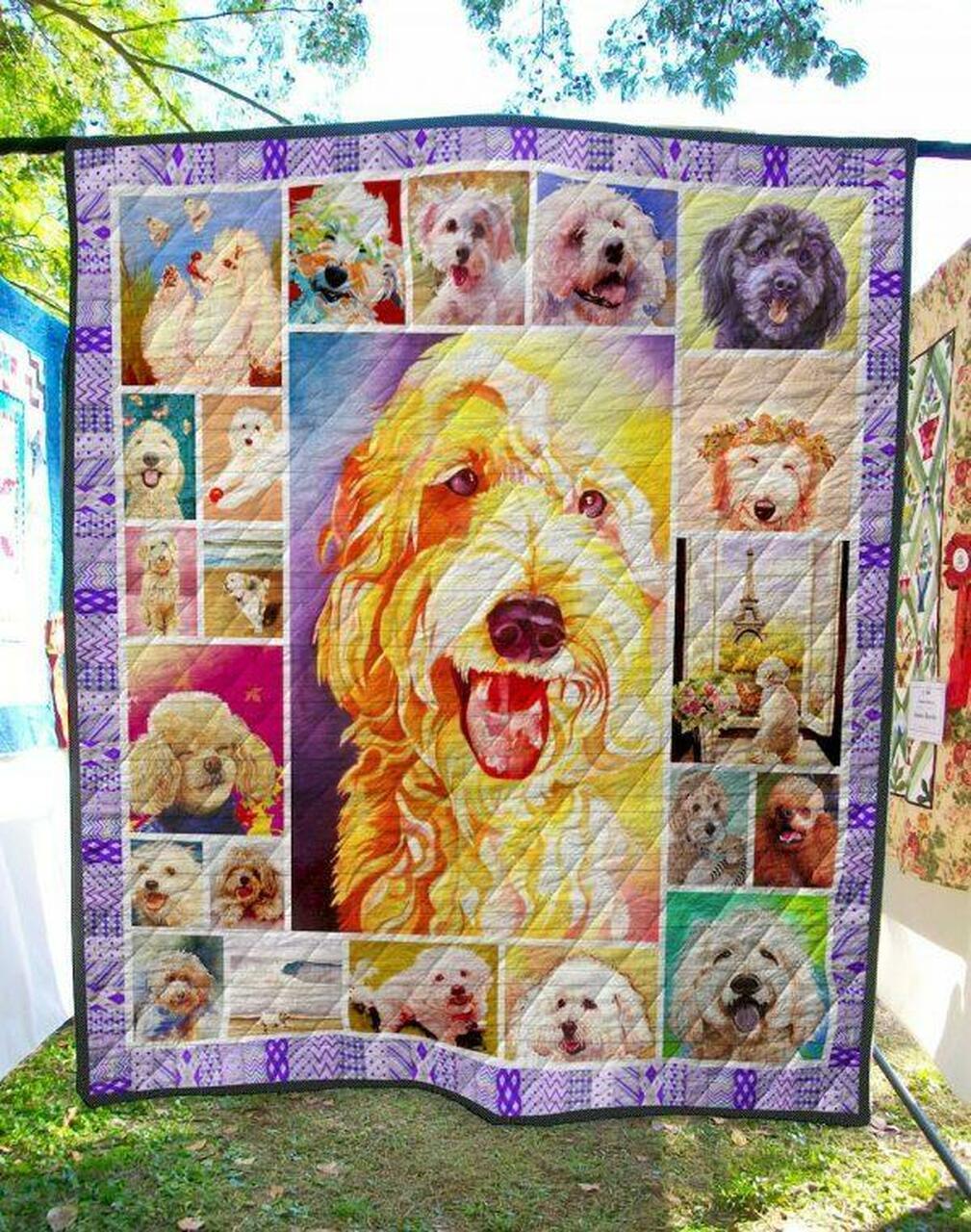 Poodle Dog Quilt Blanket Quilt