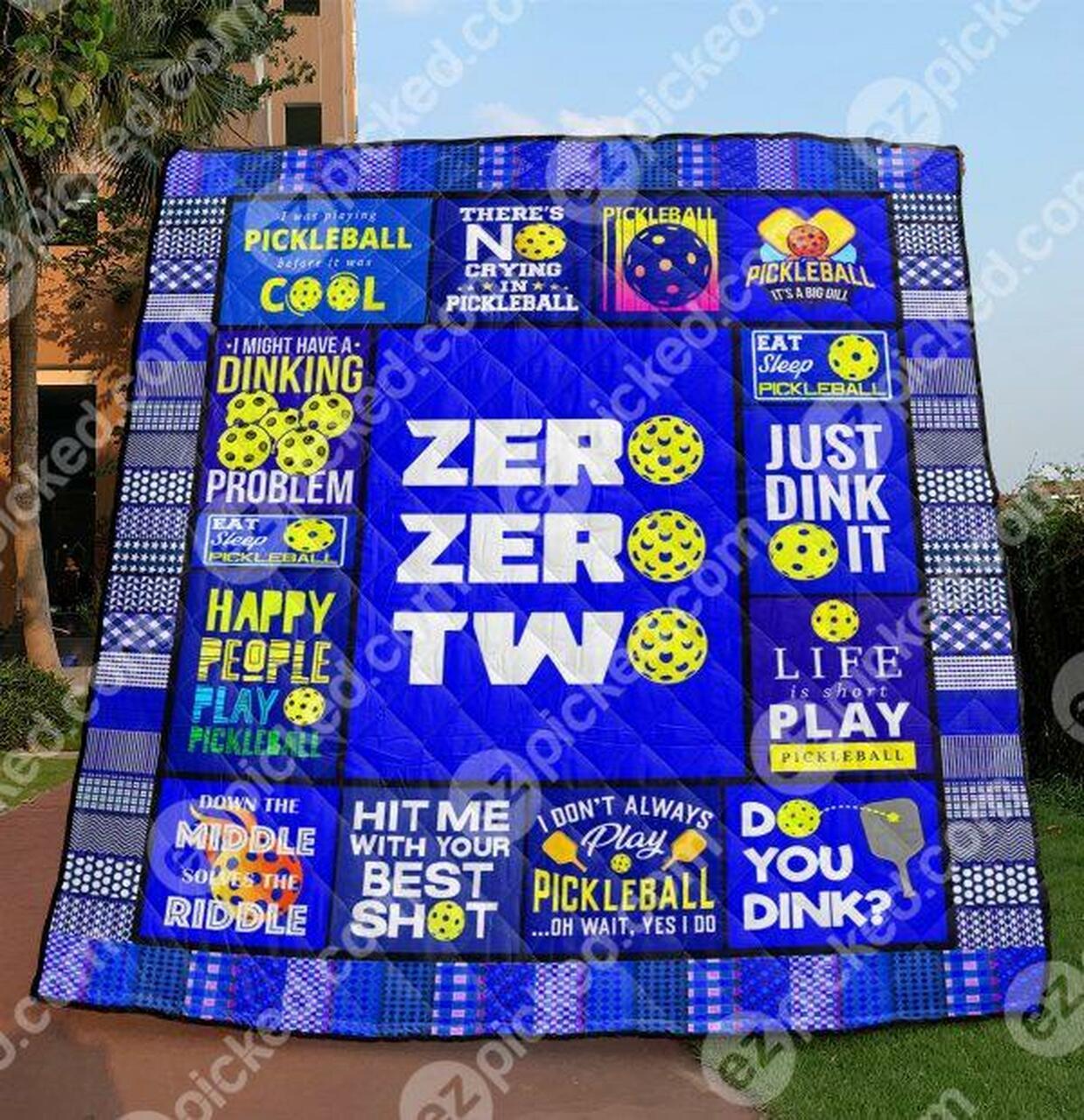 Happy People Play Pickleball Quilt Blanket Bn14 Quilt