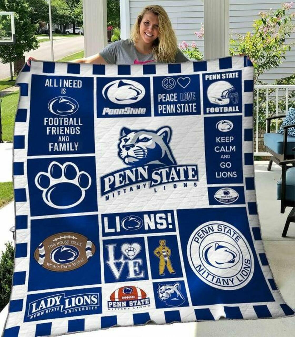 Ncaa Petate Nittany L Quilt Blanket #535