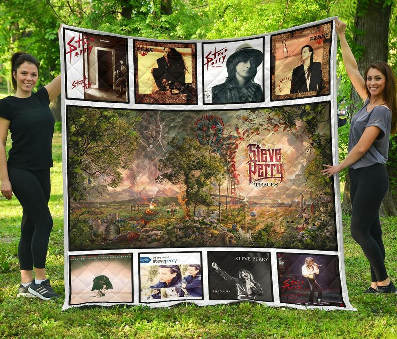 Steve Perry While Premium Quilt Blanket Quilt