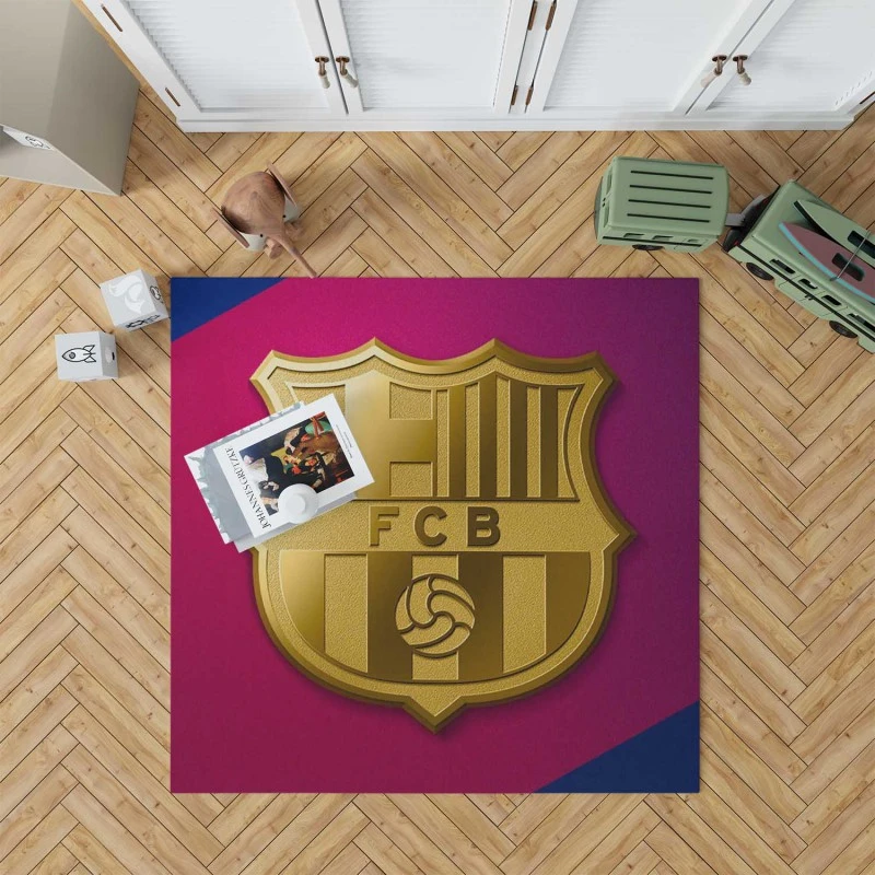 Fc Barcelona Popular Spanish Football Team Rug