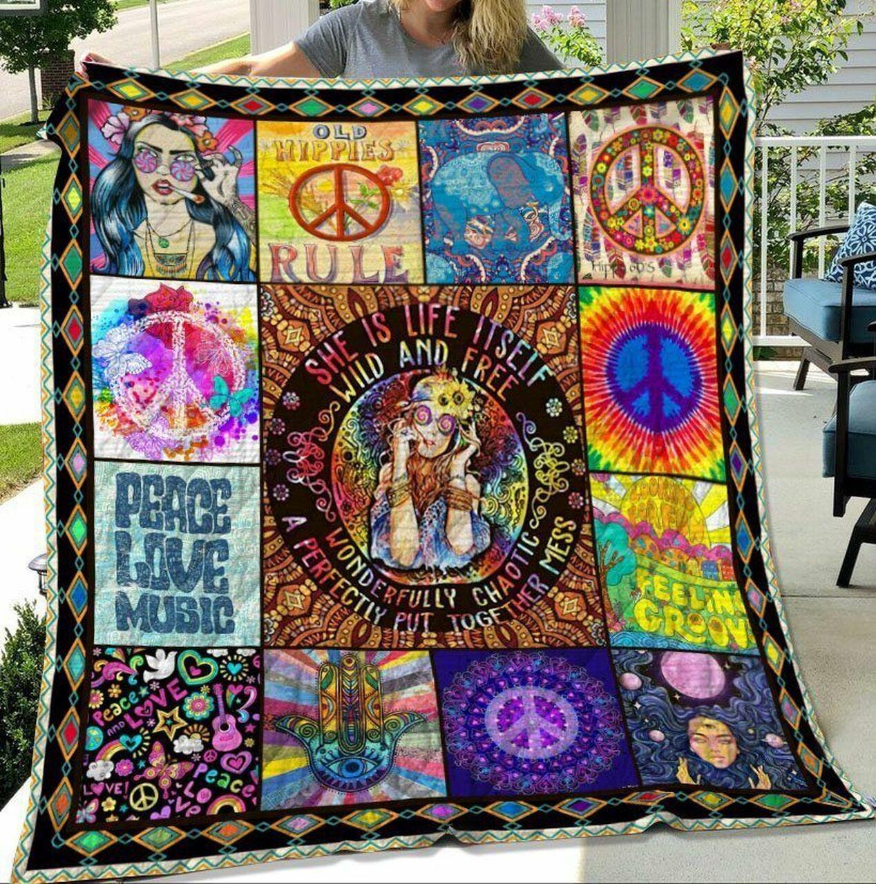 Hippie Bi030805C Tbg Quilt Blanket